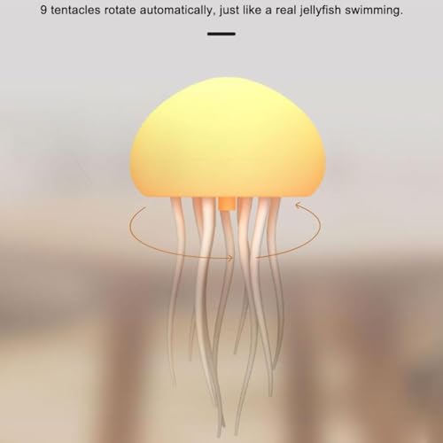 Jellyfish LED Night Light – 7-Color Changing Lamp | ABS Baby Room Decor, Kids Night Lamp with Hanging & Base Night Lamp (Jellyfish)|B0FNMHVYJY
