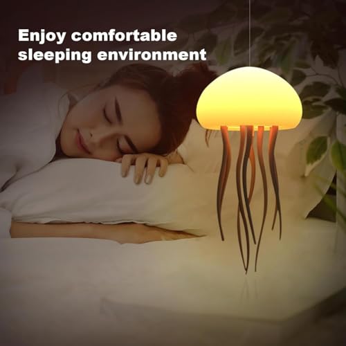 Jellyfish LED Night Light – 7-Color Changing Lamp | ABS Baby Room Decor, Kids Night Lamp with Hanging & Base Night Lamp (Jellyfish)|B0FNMHVYJY