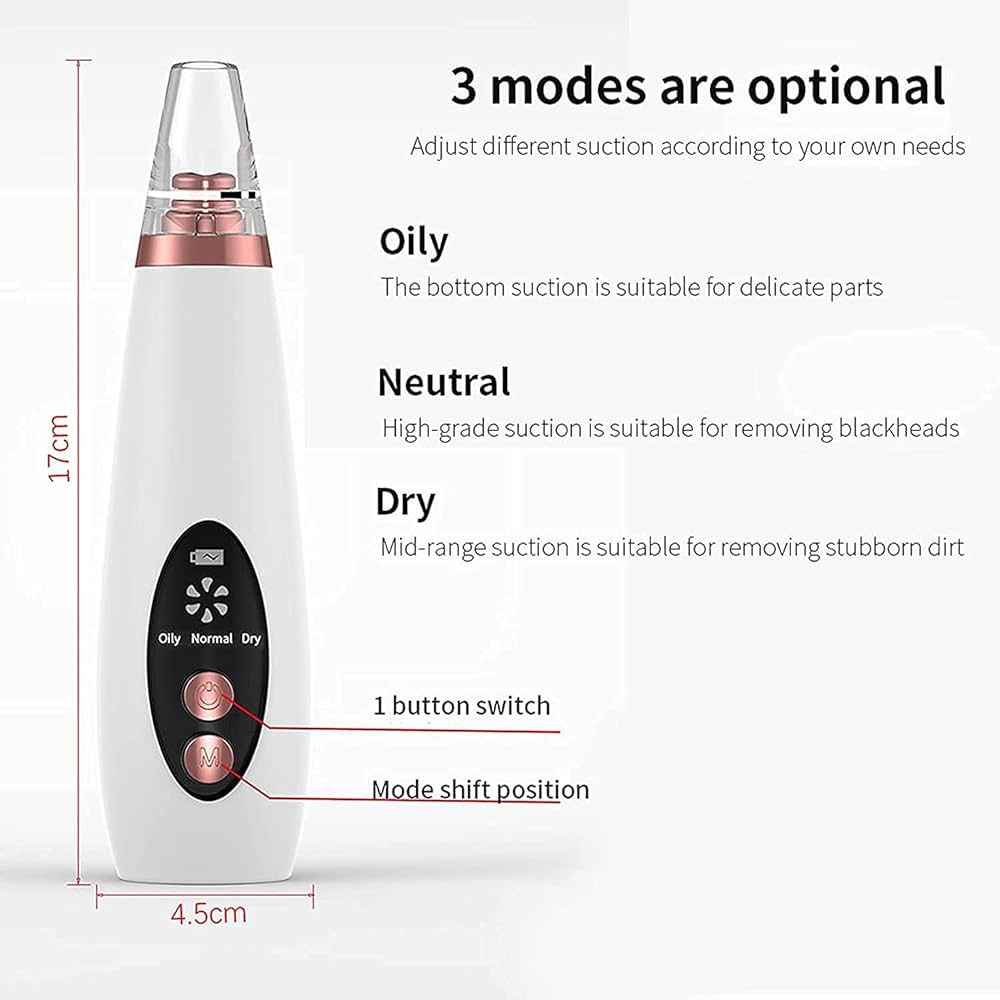 6-in-1 Handheld Vacuum Blackhead Remover and Pore Cleansing Tool