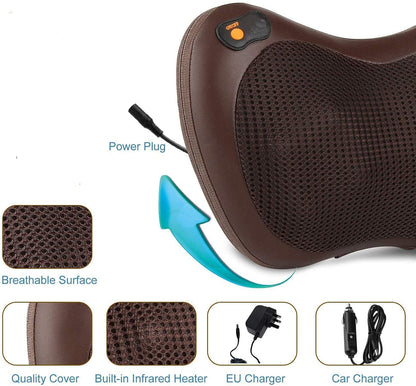 Shiatsu Massage Pillow – Melt Away Neck & Back Tension
