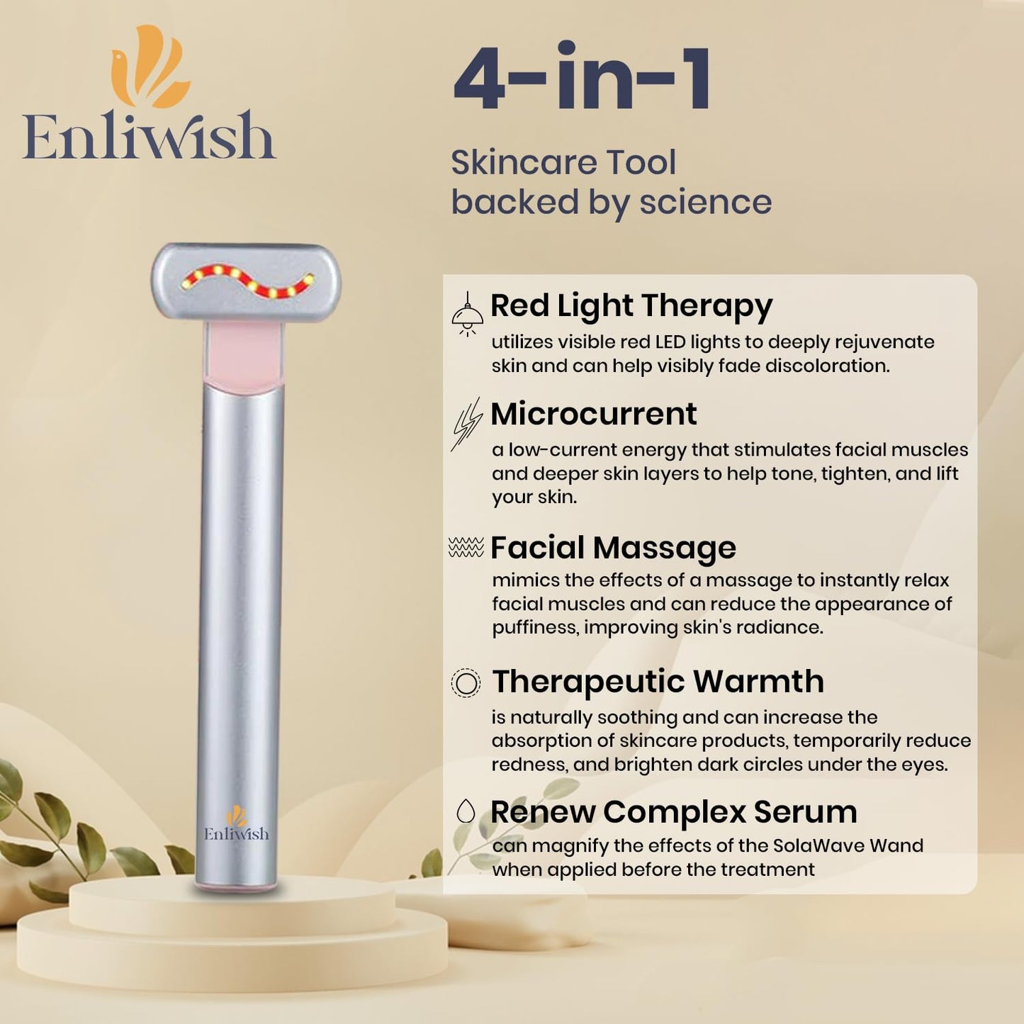 Red Light Therapy Facial Wand