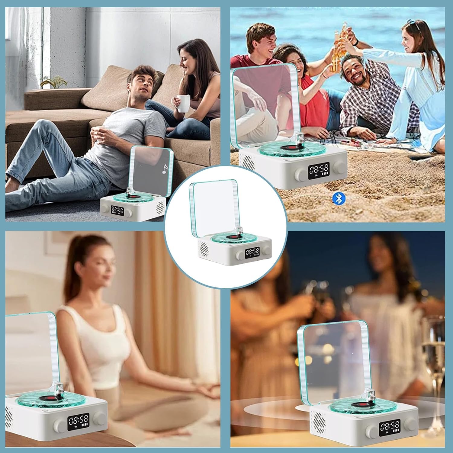 Retro Waves Bluetooth Speaker Clock