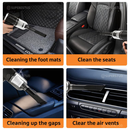 DDN_R_ Car Vacuum Cleaner 3 in 1 with 3 Attachments & Blower | Cordless Handheld Vacuum Cleaner for Wet & Dry Cleaning for Home/Office/Car/Keyboard/Travel/Sofa/Office