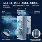 Mezzo Mini Air Cooler with Mist & LED ❄️💡 | Portable Cooling Fan