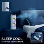 Mezzo Mini Air Cooler with Mist & LED ❄️💡 | Portable Cooling Fan